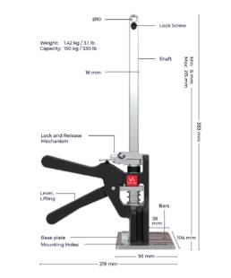 Labor Saving Arm Tool Jack, 2 Packs Effort Elevator Handheld Lift, Wall  Tile Locator, Door Panel Lift, Washing Machine Leveling, Precise Control  Slow